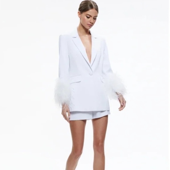NWT Alice + Olivia Feather Blazer - Picture 1 of 6